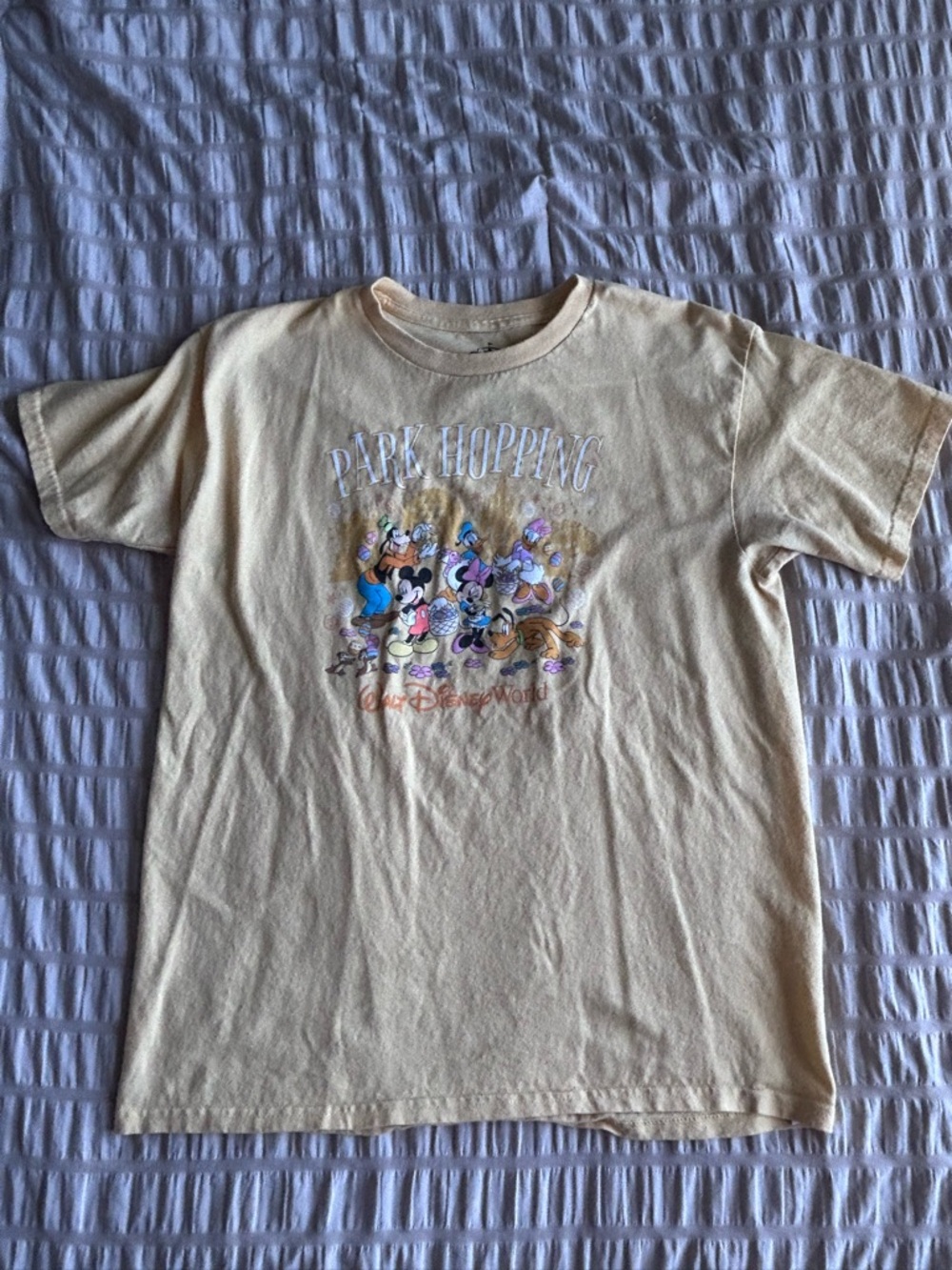 Disney Youth WDW Easter Park Hopping Yellow T-Shirt (Y-XL)